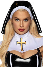 Load image into Gallery viewer, Nun vinyl costume - Sinful Sister