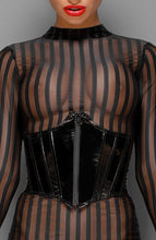 Load image into Gallery viewer, PVC underbust corset - Please Do