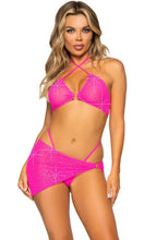 Load image into Gallery viewer, Sheer pink top &amp; sarong with rhinestones - Good Vibes