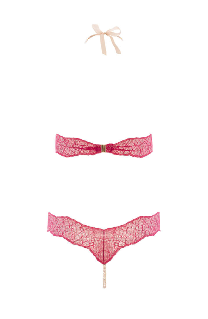 Red bodysuit with pearl string - Sydney Body Single