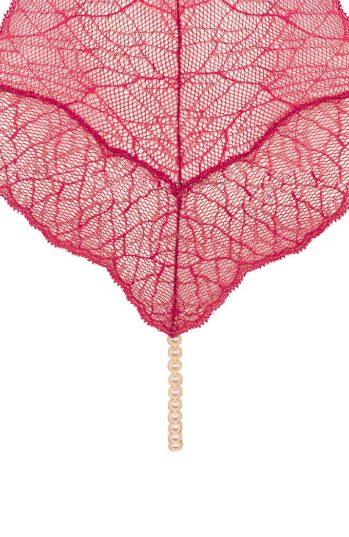 Red bodysuit with pearl string - Sydney Body Single