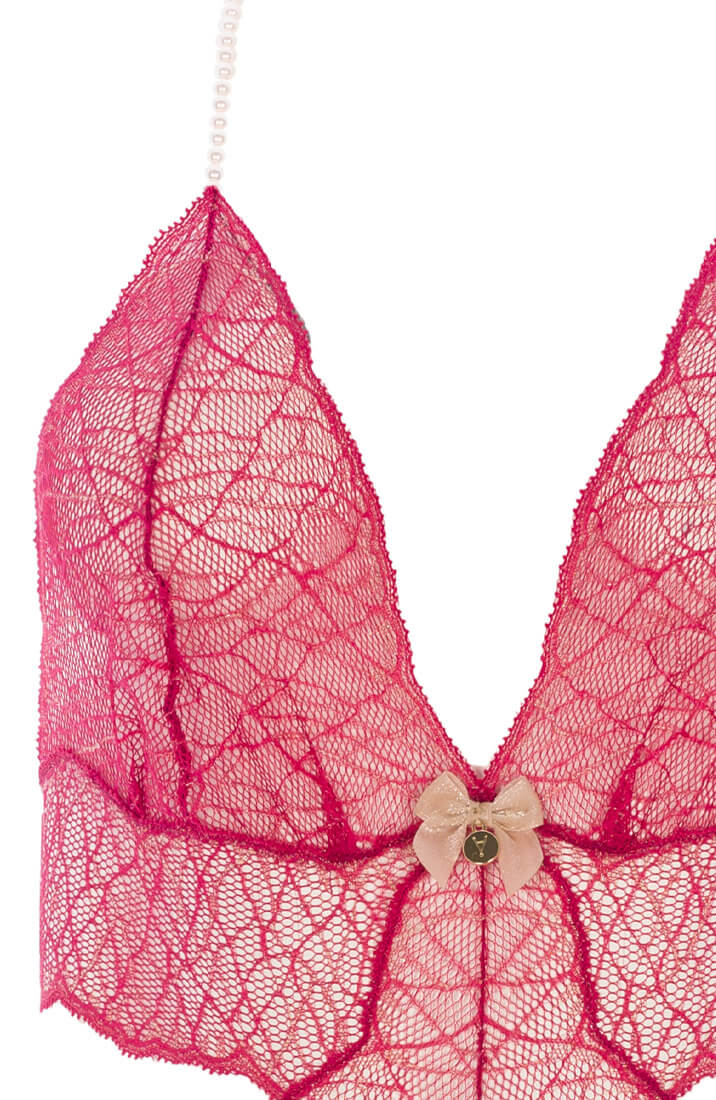 Red bodysuit with pearl string - Sydney Body Single