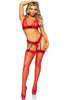 Red lingerie set & thigh highs - Coaxing You