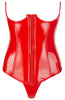 Red open cup vinyl corset - Savage Sunday
