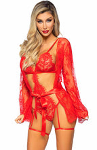 Load image into Gallery viewer, Red teddy &amp; robe - Date Night