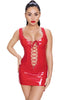 Red vinyl lace-up dress - Next Up!
