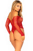 Red bodysuit with rhinestones - Looking for Romance