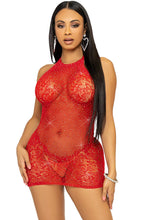 Load image into Gallery viewer, Red lingerie dress with rhinestones - Craving Your Kisses