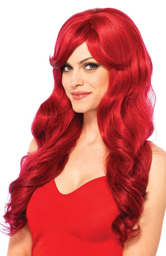 Red wavy wig