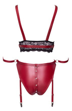 Load image into Gallery viewer, Red lingerie set with restraints - Unduly Observer
