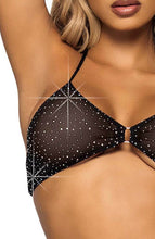 Load image into Gallery viewer, Sheer black top &amp; sarong with rhinestones - Look At Me