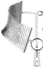 Load image into Gallery viewer, Silver metallic choker with silver body harness chain