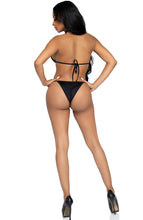 Load image into Gallery viewer, Black rhinestone bikini set - Black Ocean