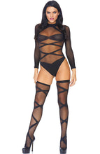 Load image into Gallery viewer, Black bodysuit &amp; thigh highs - Shape Me