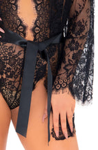 Load image into Gallery viewer, Black bodysuit &amp; robe - Part-Time Lover