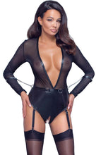 Load image into Gallery viewer, Black crotchless bodysuit - Into Voyeurism