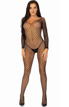 Load image into Gallery viewer, Black crotchless crochet net bodystocking - Kelsie Jean Smeby