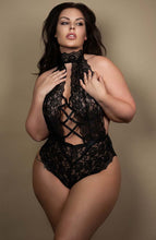 Load image into Gallery viewer, Black crotchless plus size bodysuit - Seduce Me In Black