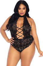 Load image into Gallery viewer, Black crotchless plus size bodysuit - Seduce Me In Black