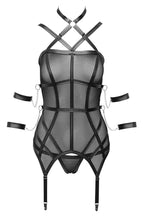 Load image into Gallery viewer, Black bustier with restraints - Intimate Engaging