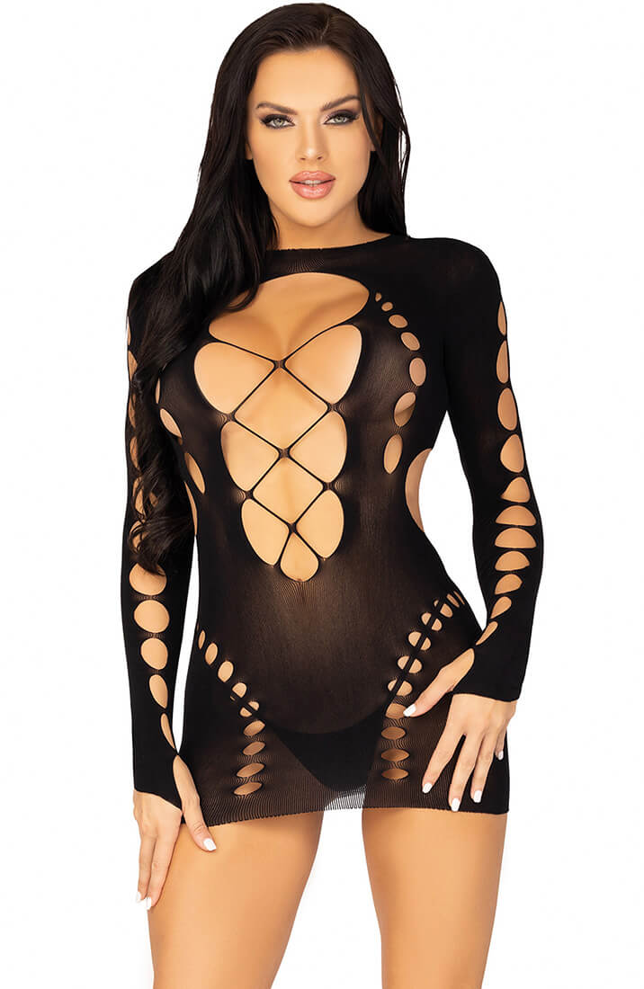 Black cut-out lingerie dress - Kelsie Jean Smeby