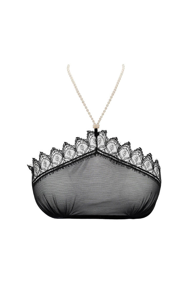 Halterneck top with pearl strand - Kyoto Halter Top