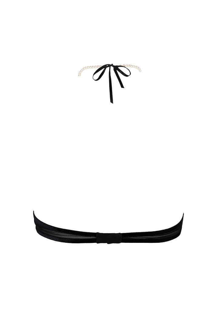 Halterneck top with pearl strand - Kyoto Halter Top