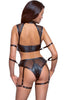 Black harness lingerie set - Saw You Looking