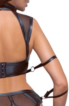 Load image into Gallery viewer, Black harness lingerie set - Saw You Looking