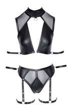 Load image into Gallery viewer, Black harness lingerie set - Saw You Looking