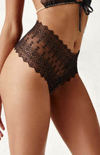 Load image into Gallery viewer, Black hipster panty with pearl string - Geneva Panty