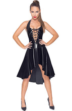 Load image into Gallery viewer, Black lace-up vinyl dress - High Maintenance