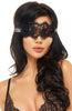 Black satin chemise & blindfold - Eve
