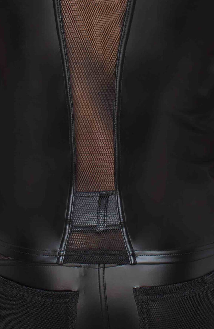 Black wet look t-shirt - Individual