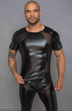 Load image into Gallery viewer, Black wet look t-shirt - Individual