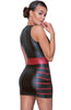 Black wet look dress with red highlights - Submissive to You