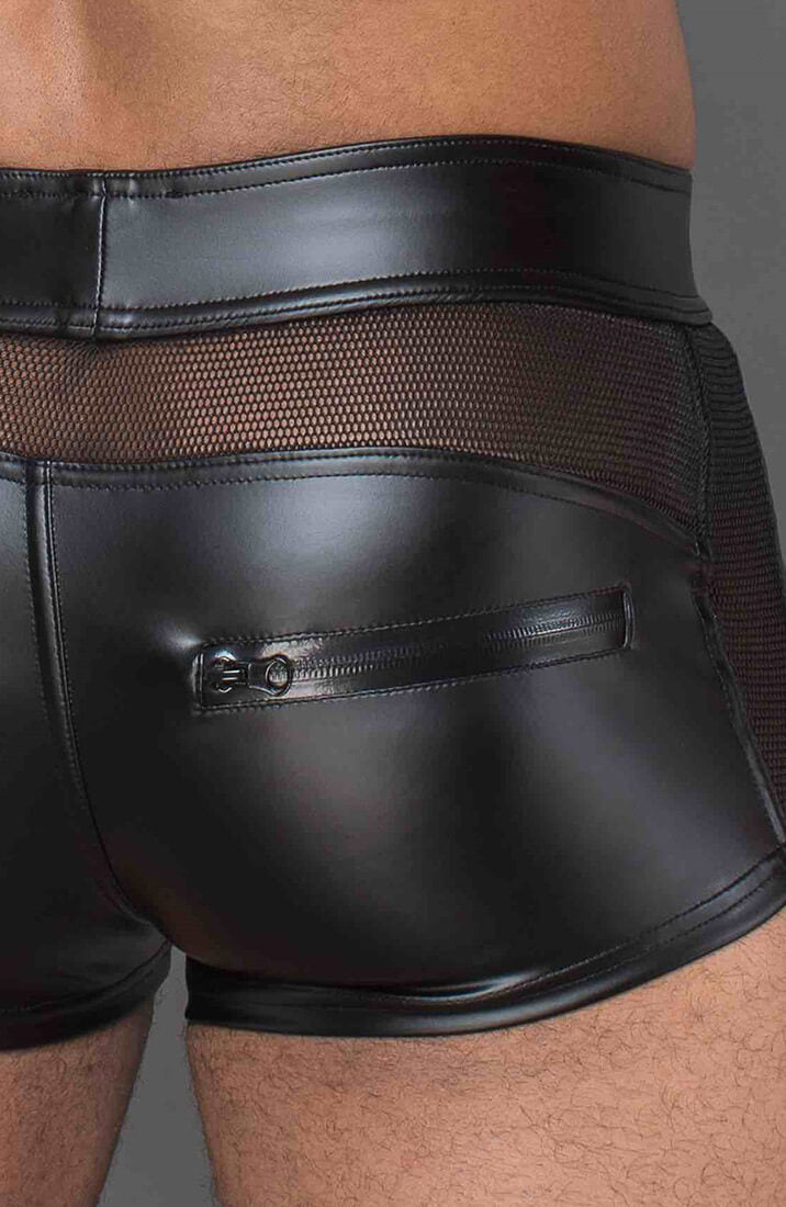 Black wet look boxer shorts - JAX