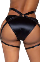 Load image into Gallery viewer, Strappy wet look O-ring garter belt - Strap Me