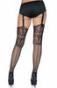 Dual net thigh highs with backseam