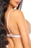 Transparent lingerie set with white lace - Aisha
