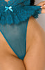 Turquoise lace bodysuit - Karla