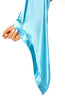 Turquoise satin robe - Sara