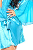 Turquoise satin robe - Saint
