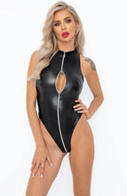 Load image into Gallery viewer, Wet look bodysuit with 3-way zip - Make Out