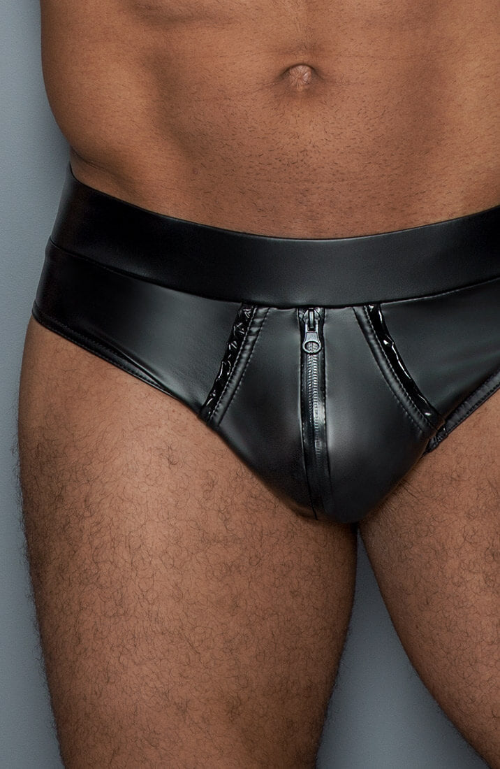 Wet look mini boxers with 2-way zip - Plan B