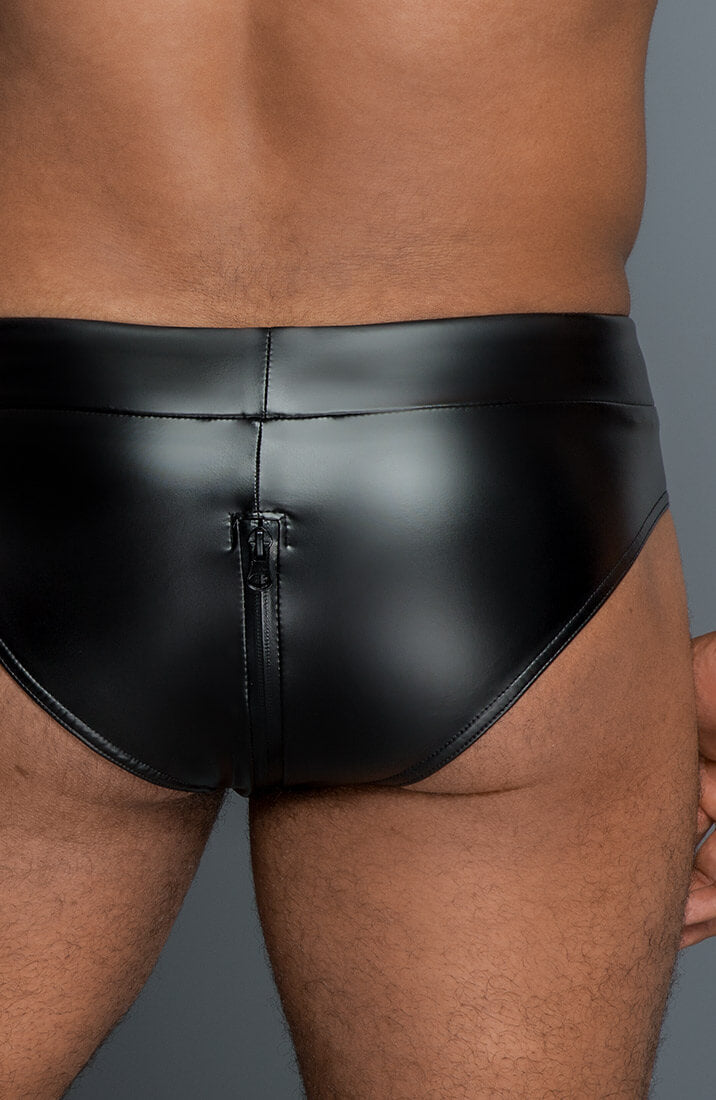 Wet look mini boxers with 2-way zip - Plan B