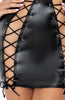 Wet look dress with lace-up front - Tuning Game